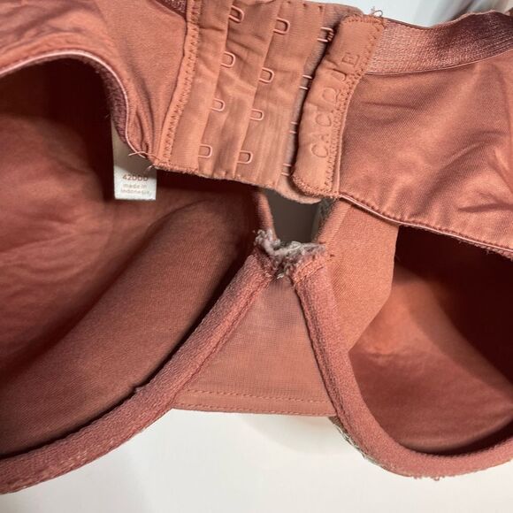 5 for $25🔥Cacique Satin Rose Lace Lightly Lined Full Coverage Bra 42DDD - Picture 3 of 7